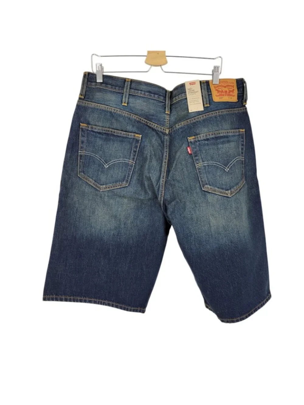 Levi's 569 Loose Straight Denim Shorts 38 Blue Jean Baggy Y2K Skater NWT